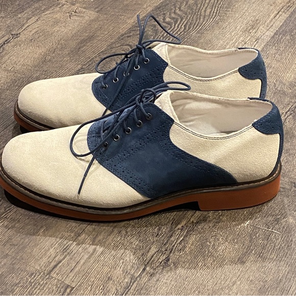 Rockport Suede Navy Twotone Saddle 